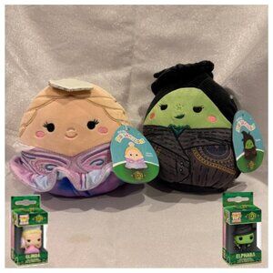 Wicked Key Chains & Squishmallows: Elphaba & Glinda